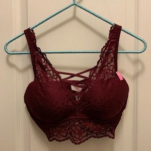 Victoria’s Secret/Pink Maroon Push Up Bra